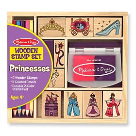 Melissa & Doug - sada dřevěných razítek Princezna