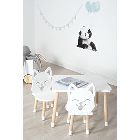 Bazar - Dětský stůl s židlemi - Liška - bílý, Ourbaby®