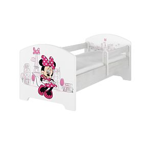 Bazar - Dětská postel se zábranou - Minnie Mouse v Paříži - dekor norská borovice, BabyBoo, Minnie Mouse