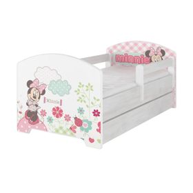 Bazar - Dětská postel se zábranou - Minnie Mouse - dekor norská borovice