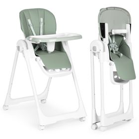 Židlička na krmení s nastavitelnou výškou, ekokůže, pásy, dvojitý tác ECOTOYS, EcoToys
