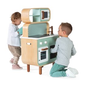 Dětská dřevěná kuchyňka Reverso 2v1 - oboustranná